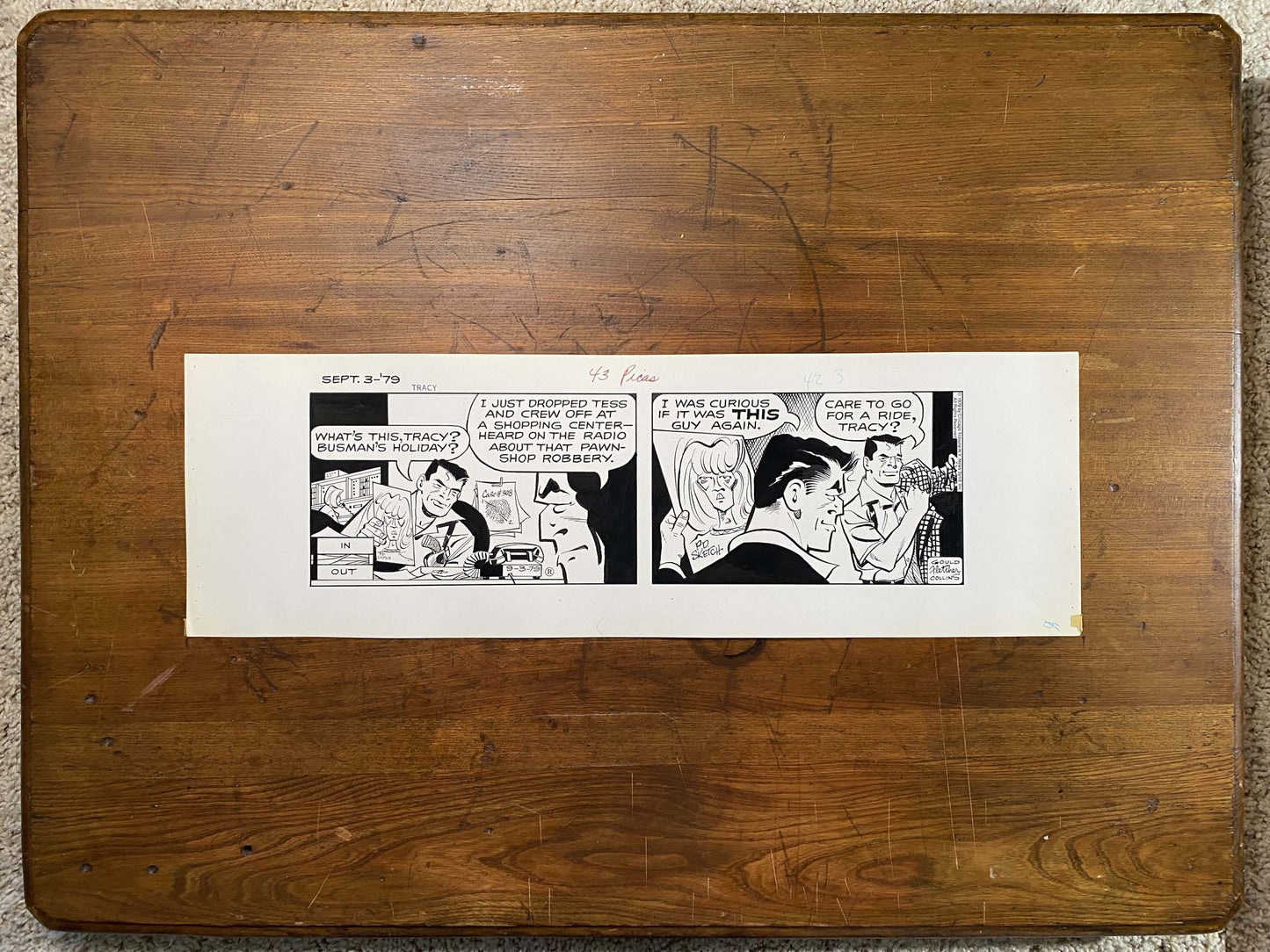 Dick Tracy Daily 9/3/79 Original Art Illustration | Fletcher Studio