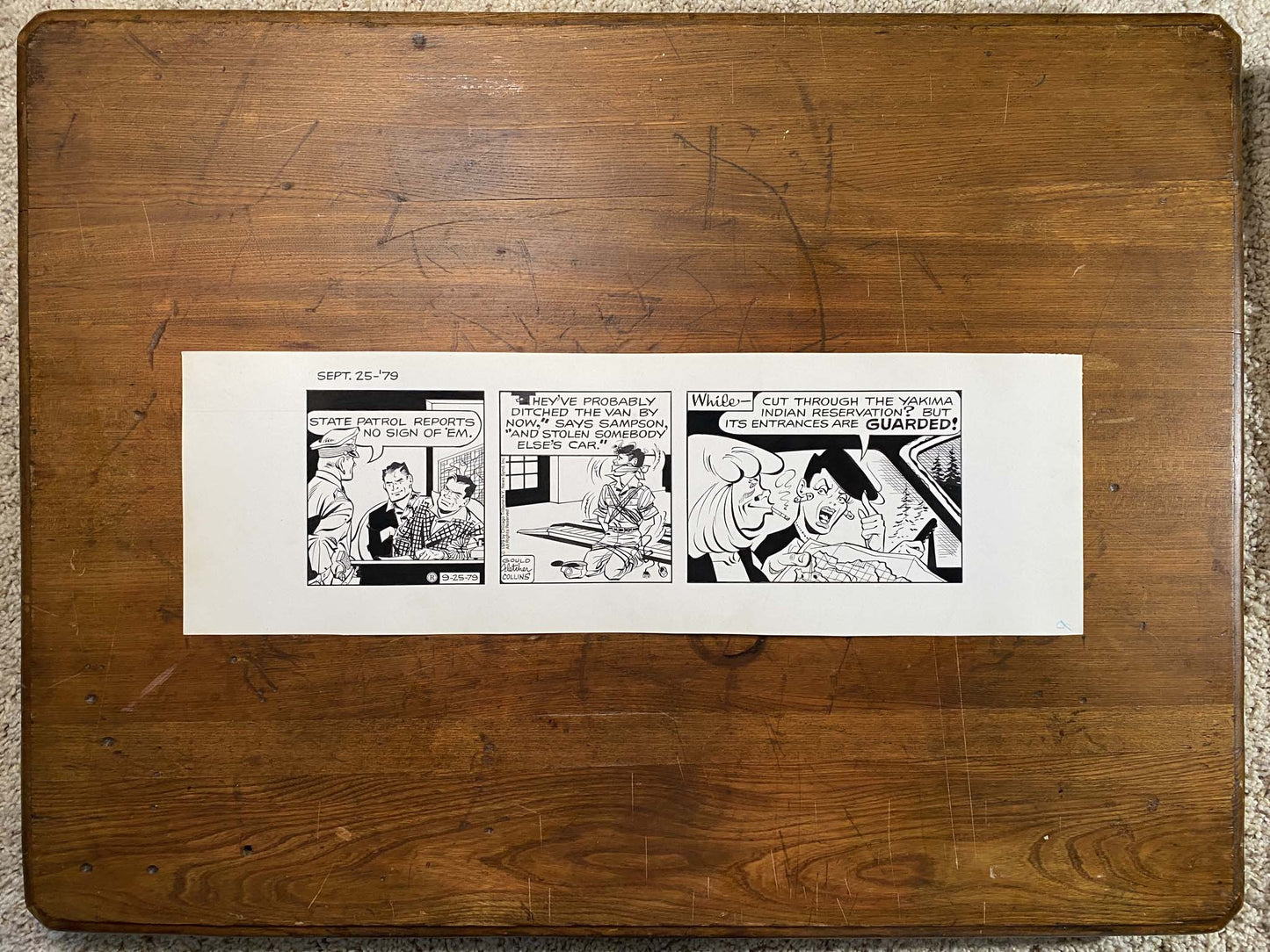 Dick Tracy Daily 9/25/79 Original Art Illustration | Fletcher Studio