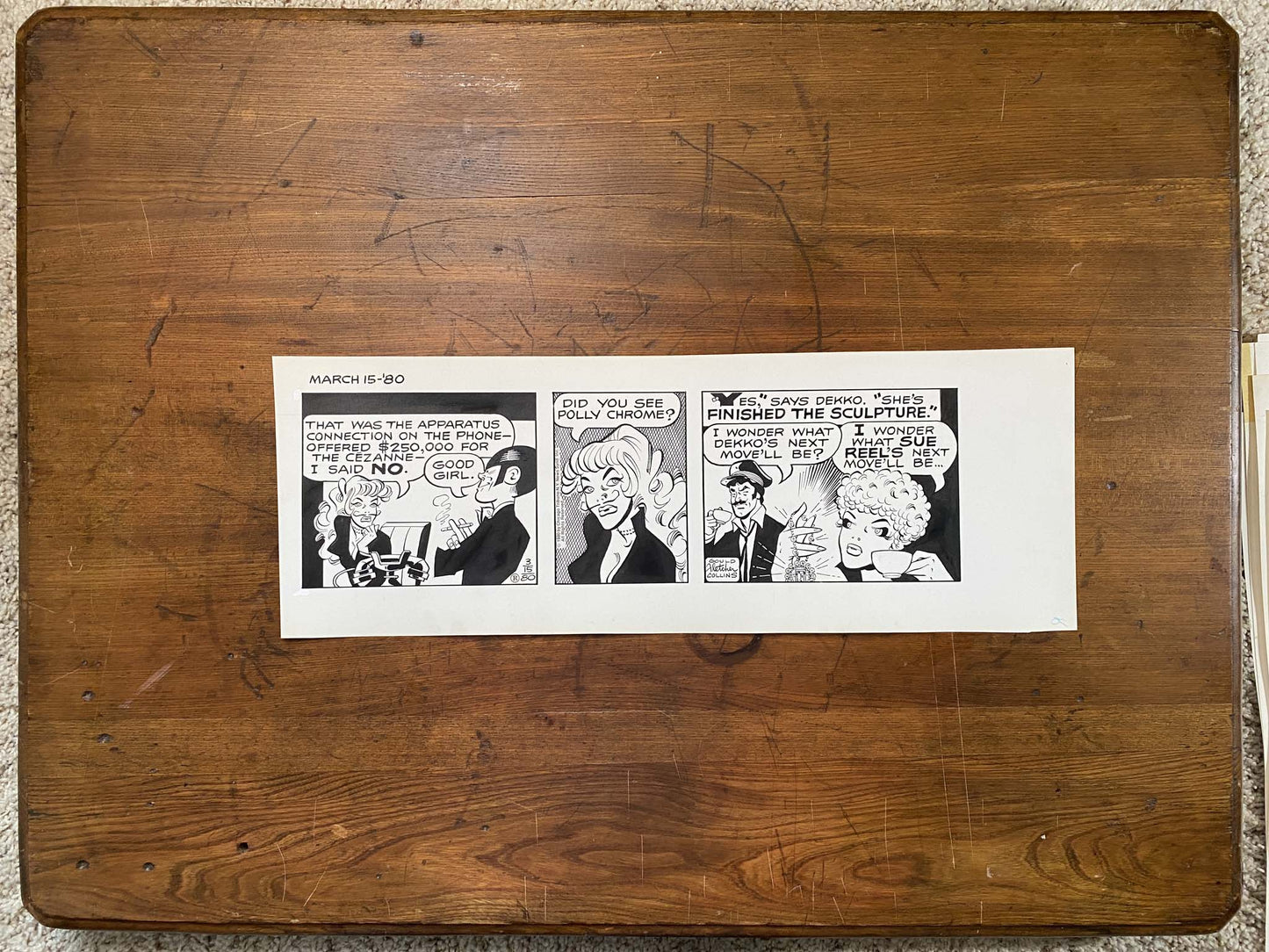 Dick Tracy Daily 3/15/80 Original Art Illustration | Fletcher Studio