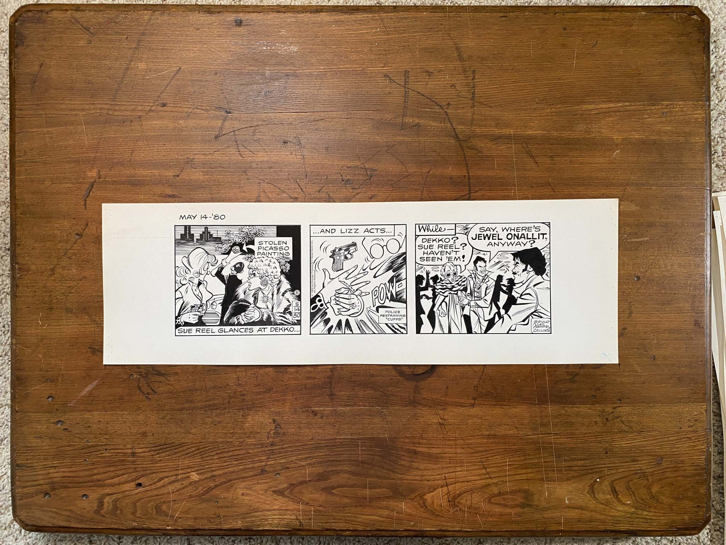 Dick Tracy Daily 5/15/80 Original Art Illustration | Fletcher Studio