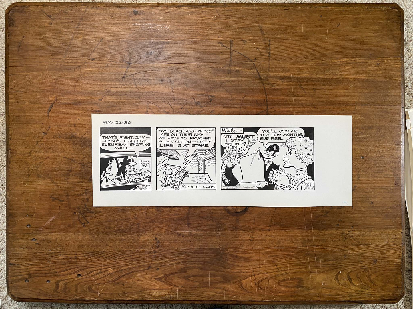 Dick Tracy Daily 5/23/80 Original Art Illustration | Fletcher Studio