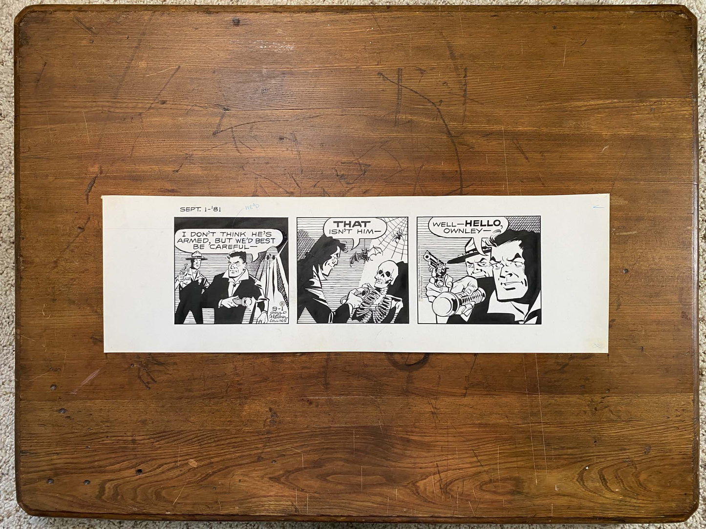Dick Tracy Daily 9/1/81 Original Art Illustration | Fletcher Studio