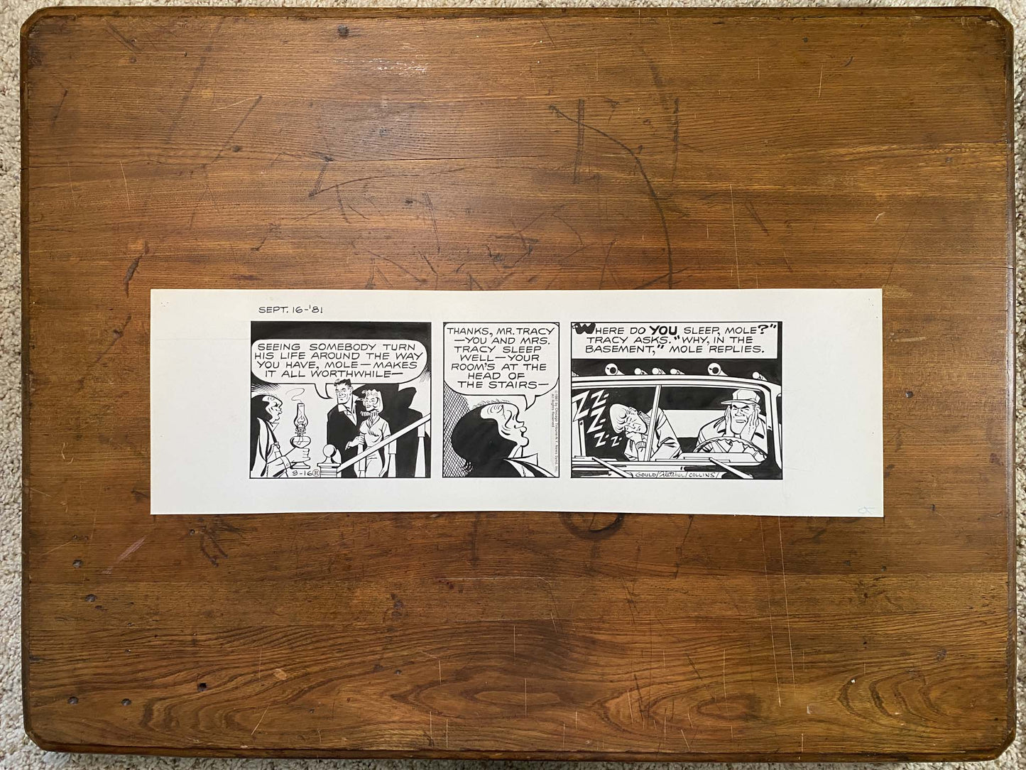 Dick Tracy Daily 9/16/81 Original Art Illustration | Fletcher Studio