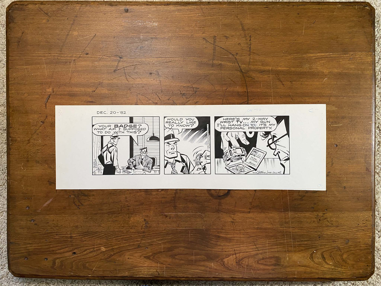Dick Tracy Daily 12/20/82 Original Art Illustration | Fletcher Studio