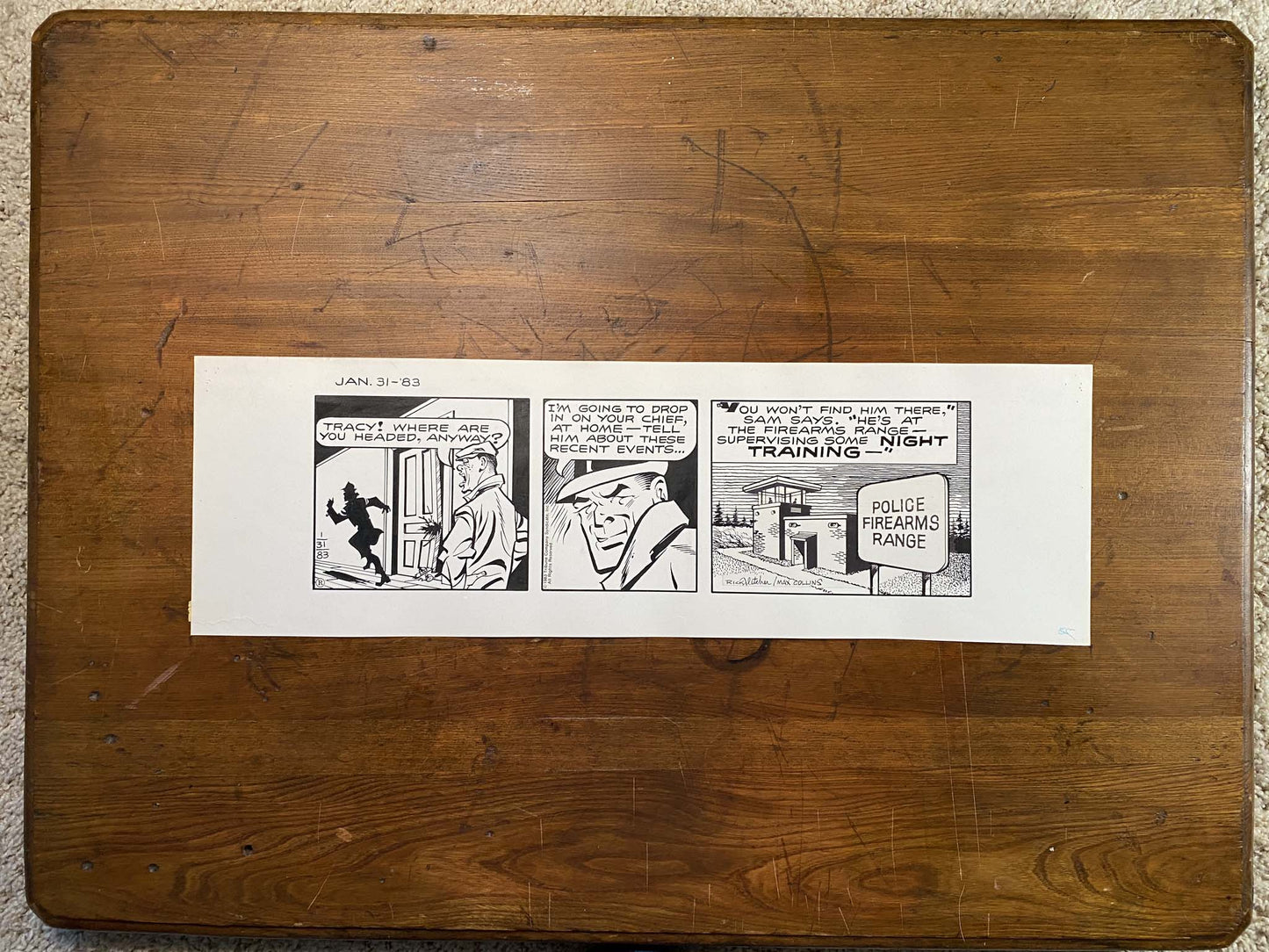 Dick Tracy Daily 1/31/83 Original Art Illustration | Fletcher Studio