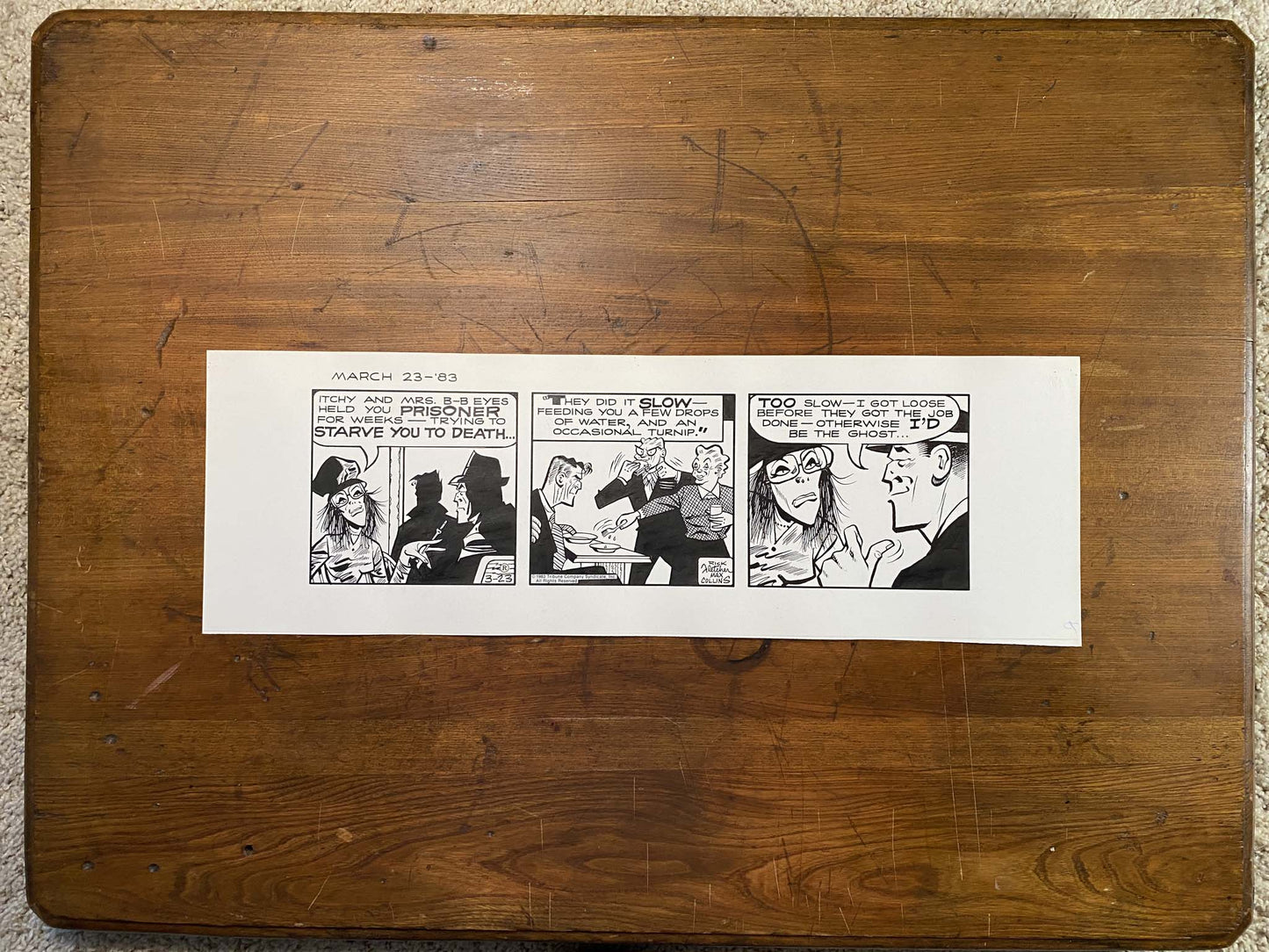 Dick Tracy Daily 3/23/83 Original Art Illustration | Fletcher Studio
