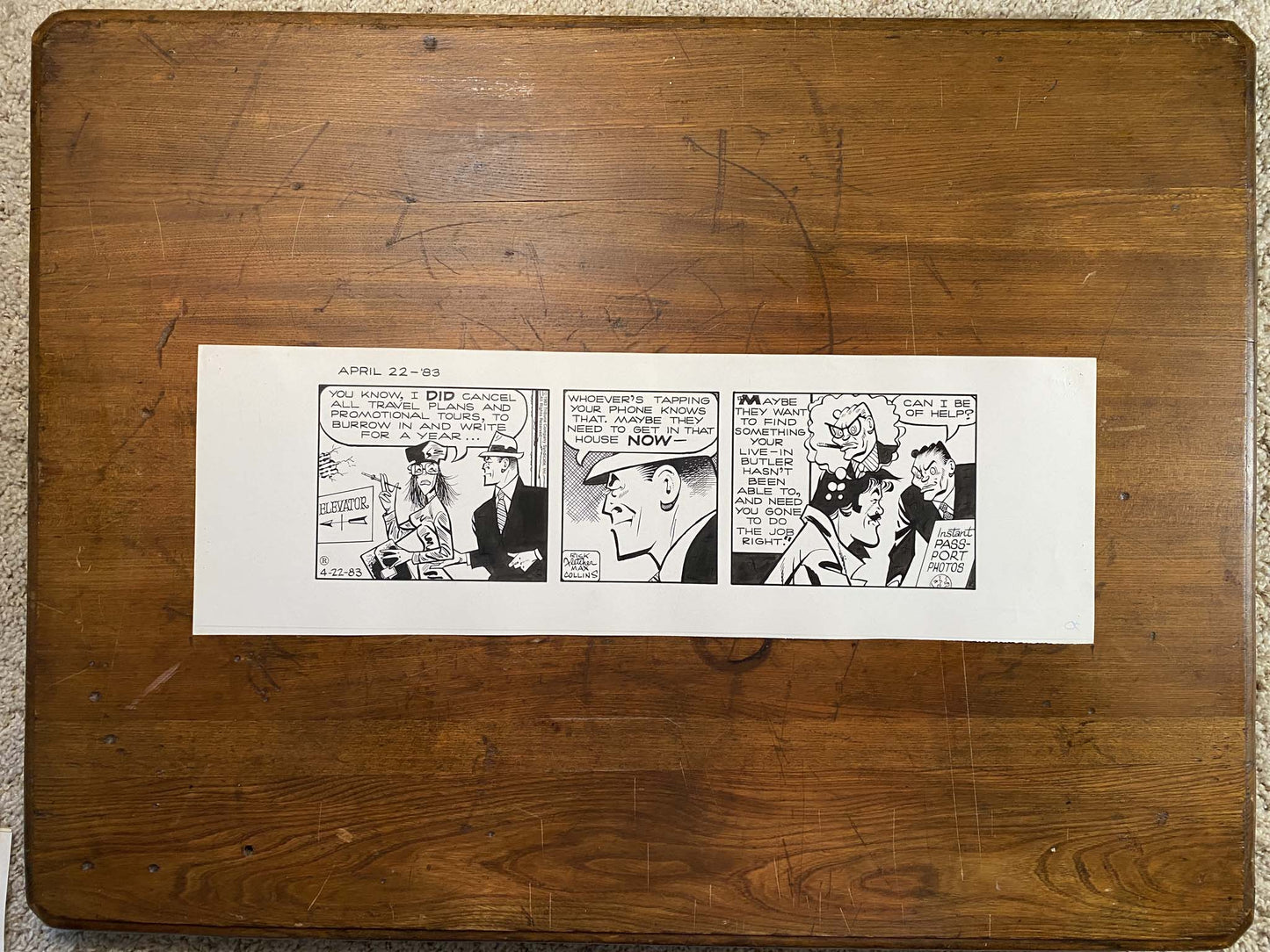 Dick Tracy Daily 4/22/83 Original Art Illustration | Fletcher Studio