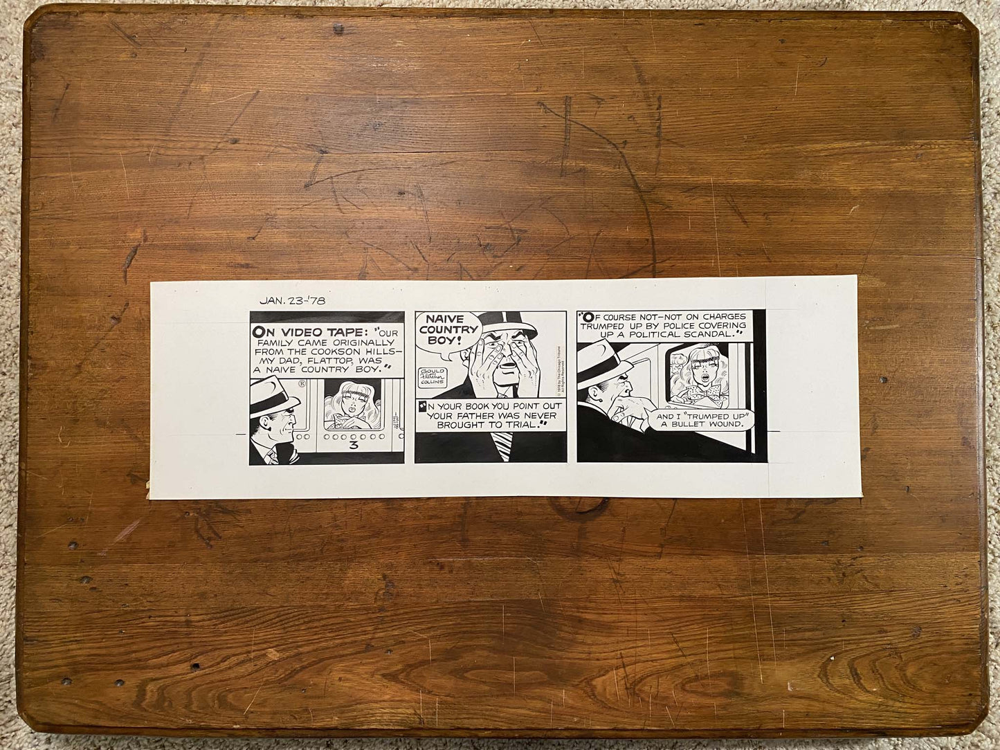 Dick Tracy Daily 1/23/78 Original Art Illustration | Fletcher Studio