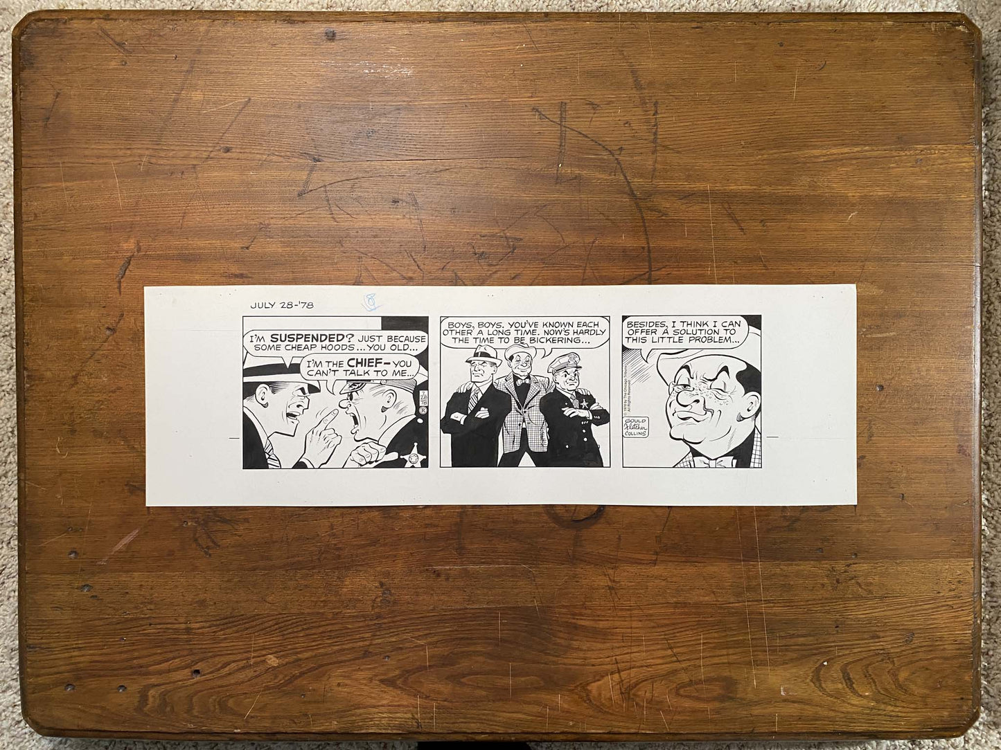 Dick Tracy Daily 7/28/78 Original Art Illustration | Fletcher Studio