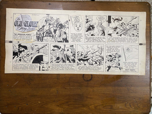 The Old Glory Story: History of the American Flag 1/23/55 Original Art Illustration | Fletcher Studio