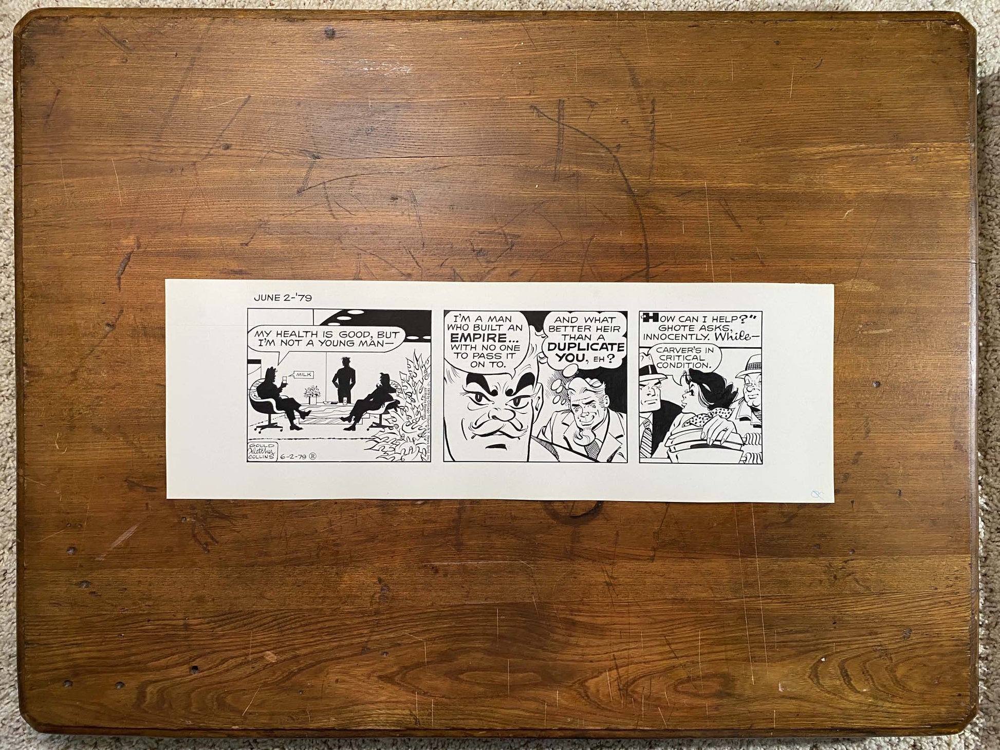 Dick Tracy Daily 6/2/79 Original Art Illustration | Fletcher Studio
