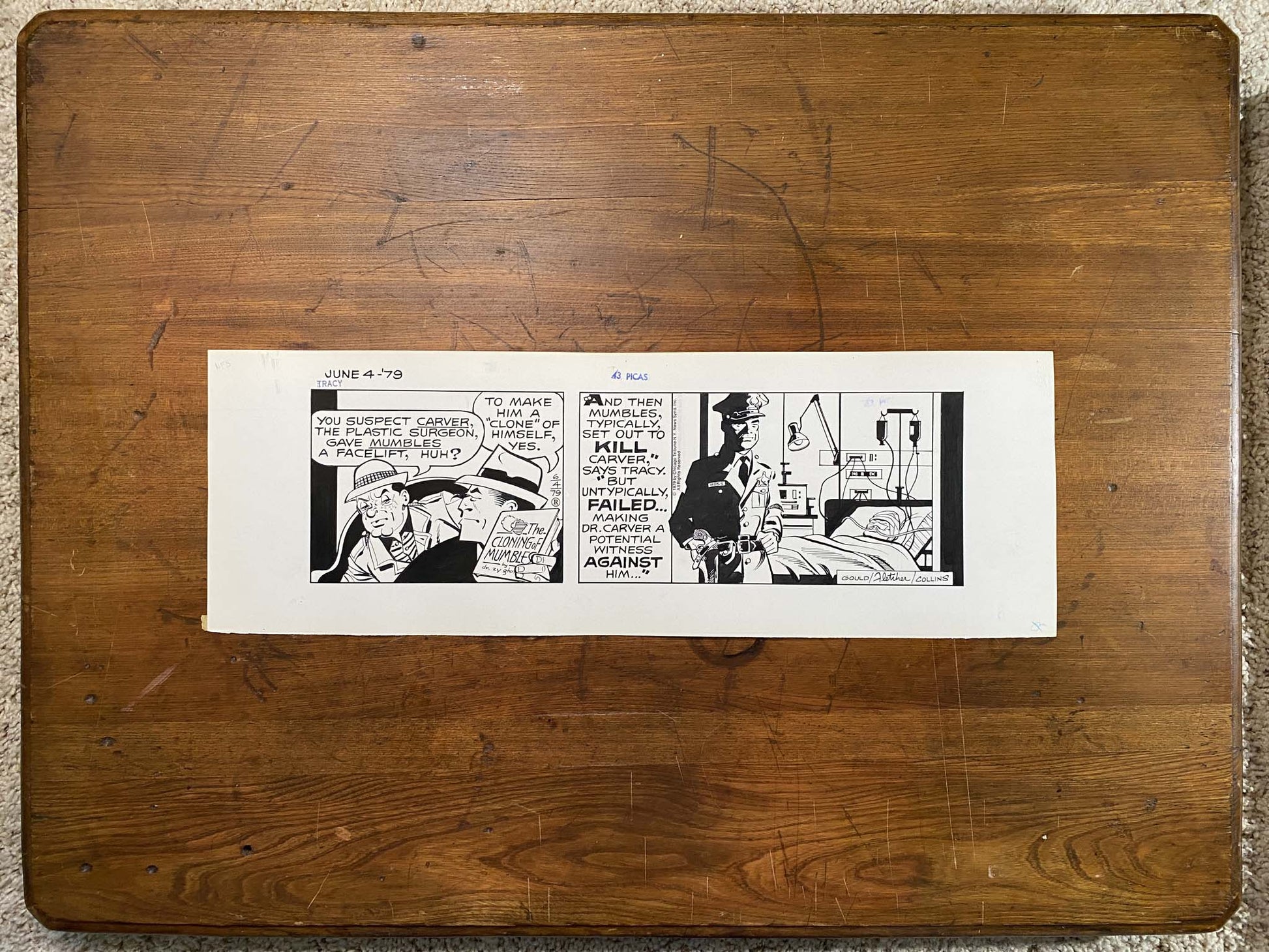 Dick Tracy Daily 6/4/79 Original Art Illustration | Fletcher Studio