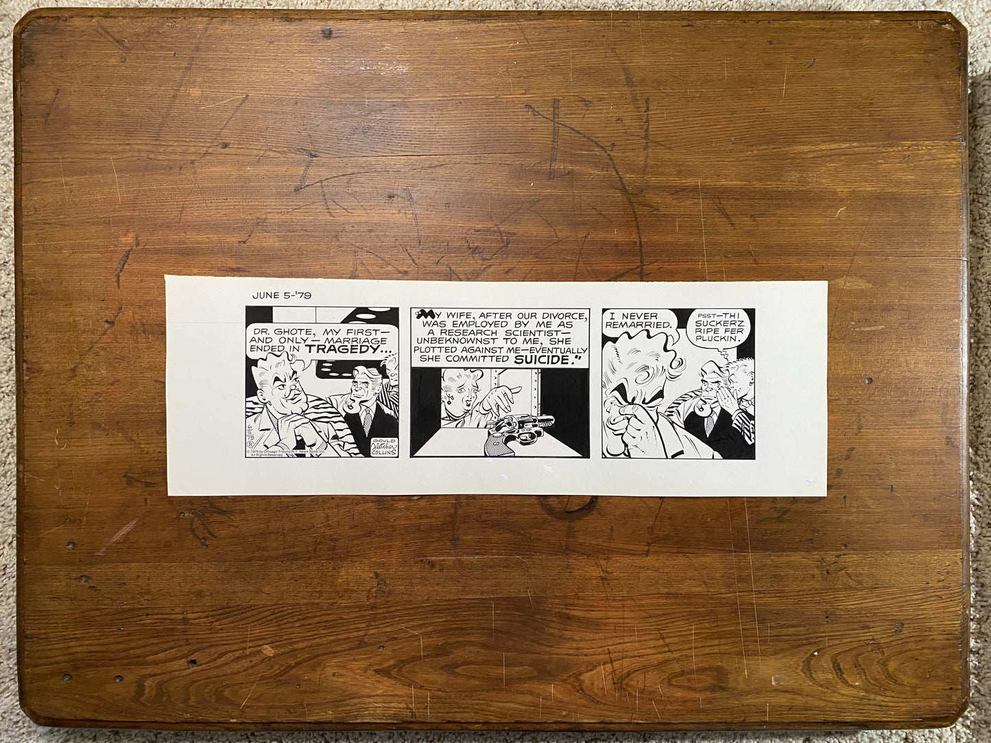 Dick Tracy Daily 6/5/79 Original Art Illustration | Fletcher Studio
