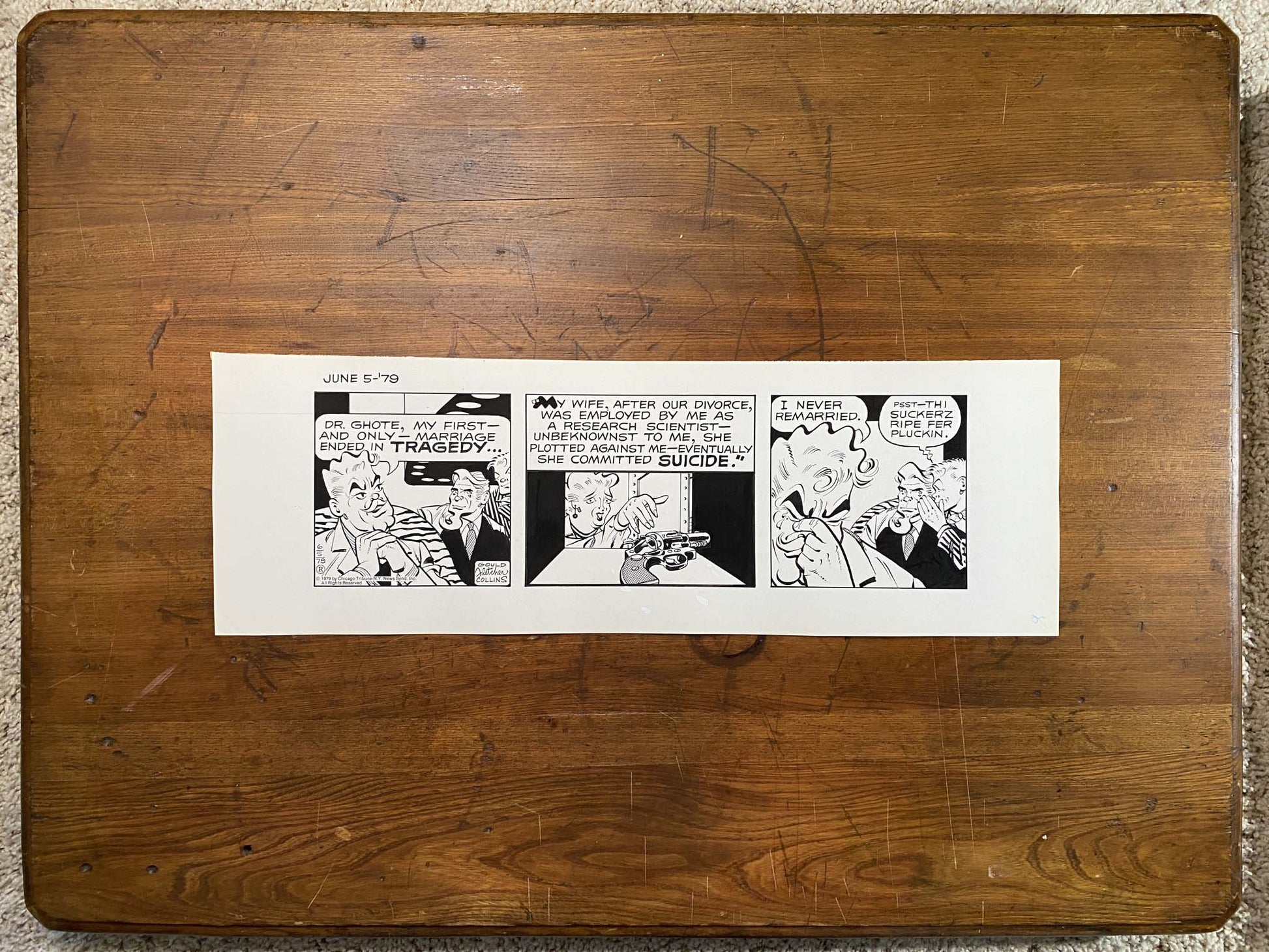 Dick Tracy Daily 6/5/79 Original Art Illustration | Fletcher Studio