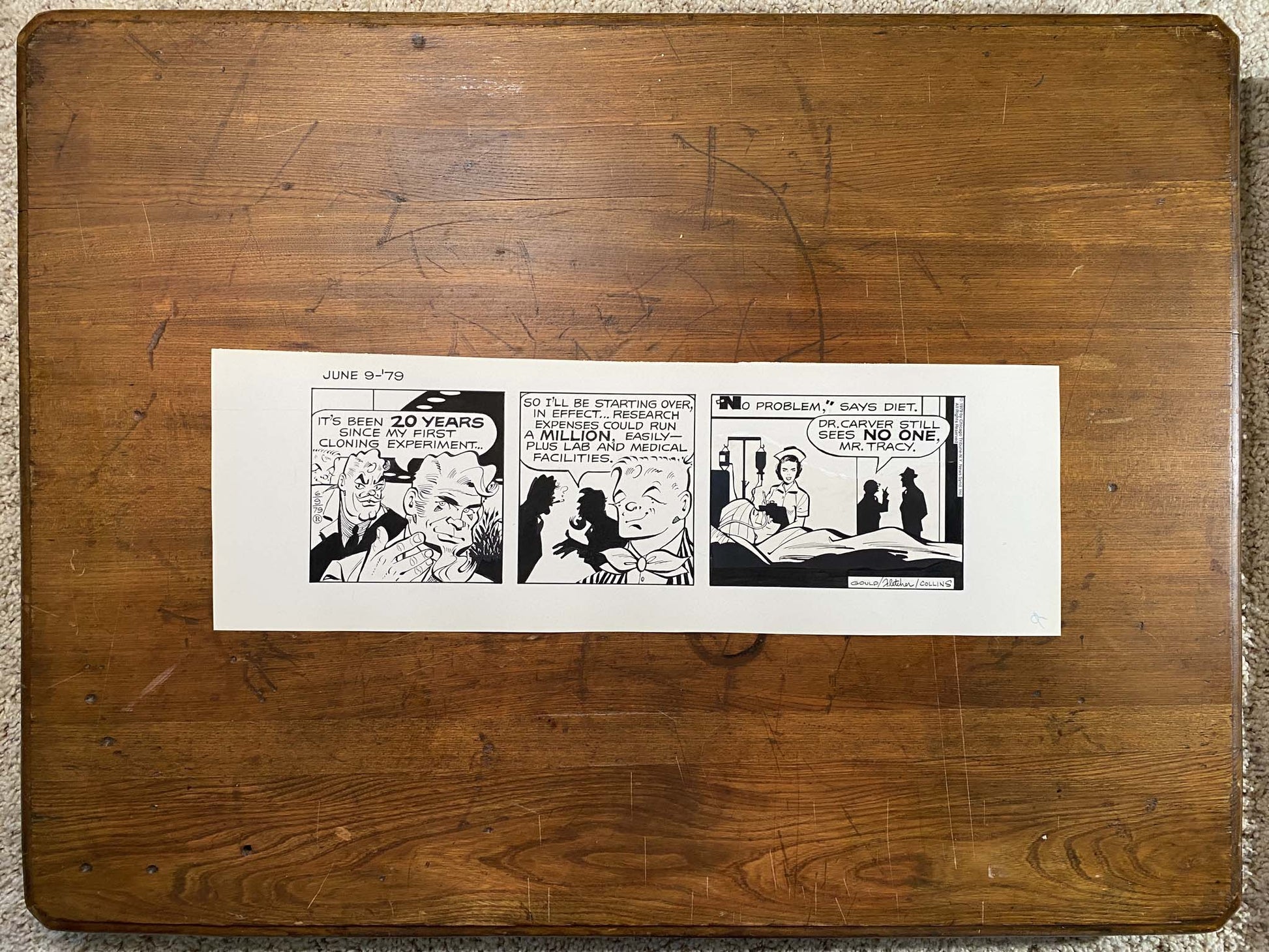 Dick Tracy Daily 6/9/79 Original Art Illustration | Fletcher Studio