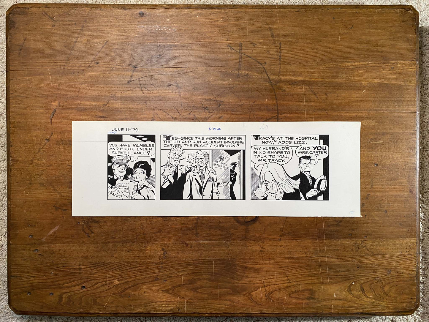 Dick Tracy Daily 6/11/79 Original Art Illustration | Fletcher Studio