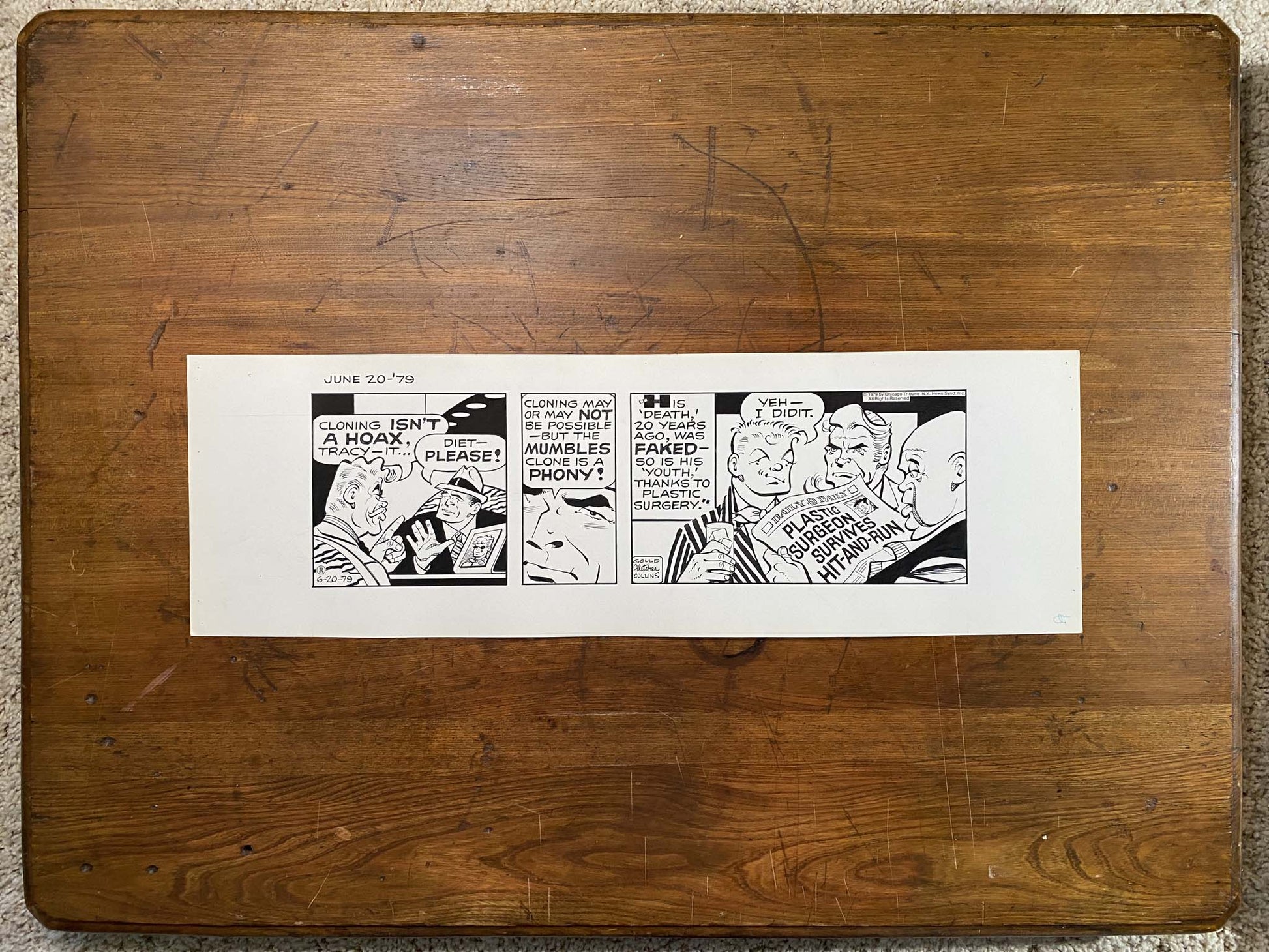 Dick Tracy Daily 6/20/79 Original Art Illustration | Fletcher Studio