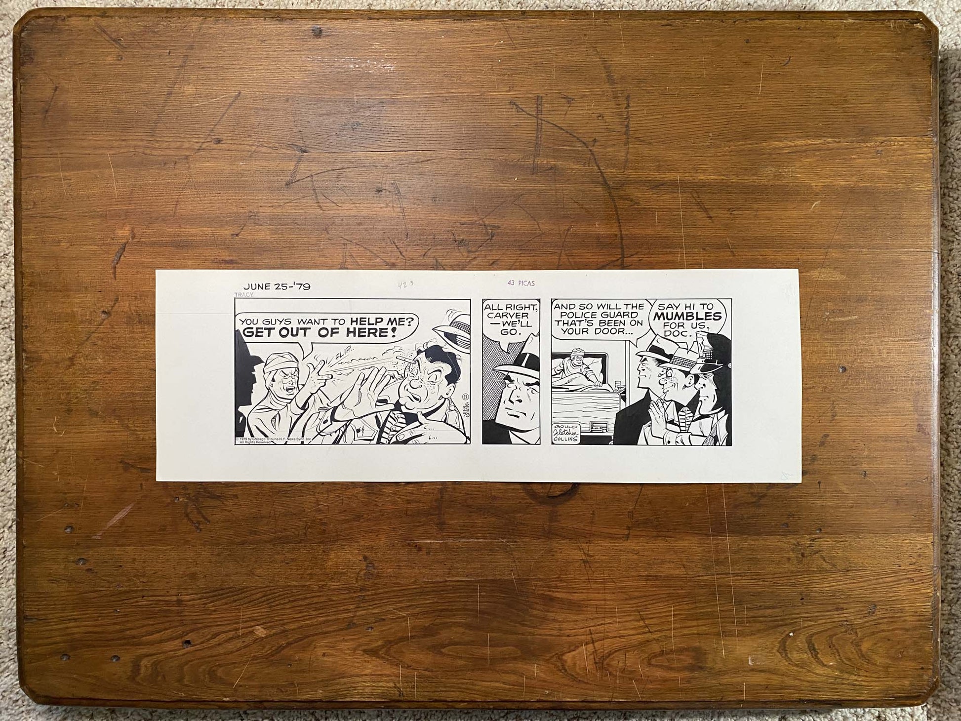 Dick Tracy Daily 6/25/79 Original Art Illustration | Fletcher Studio