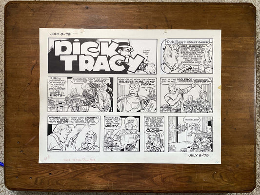 Dick Tracy Sunday 7/8/79 Original Art Illustration | Fletcher Studio
