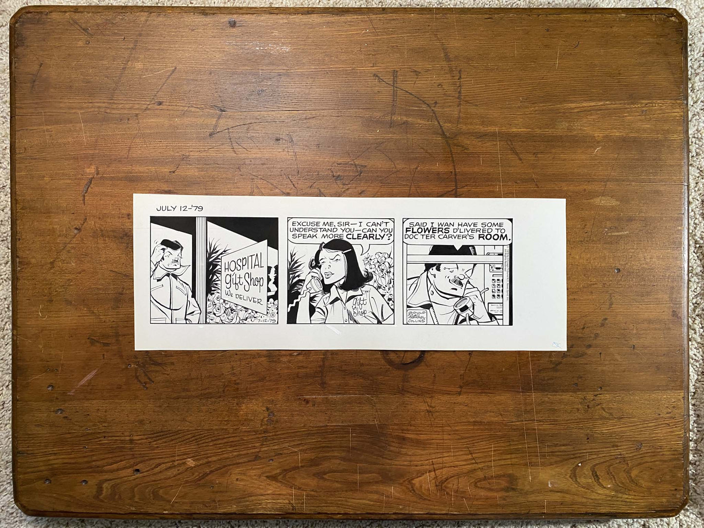 Dick Tracy Daily 7/12/79 Original Art Illustration | Fletcher Studio