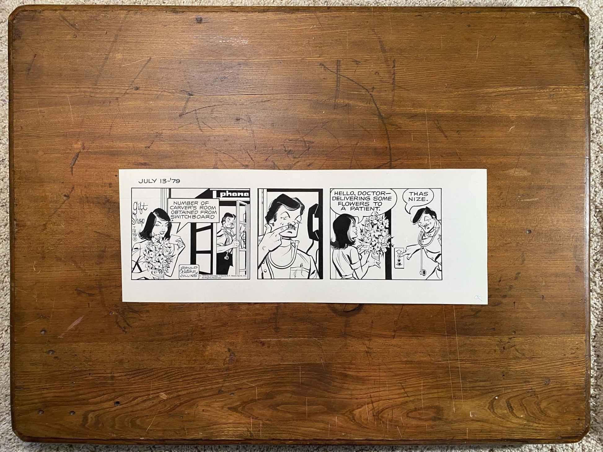 Dick Tracy Daily 7/13/79 Original Art Illustration | Fletcher Studio