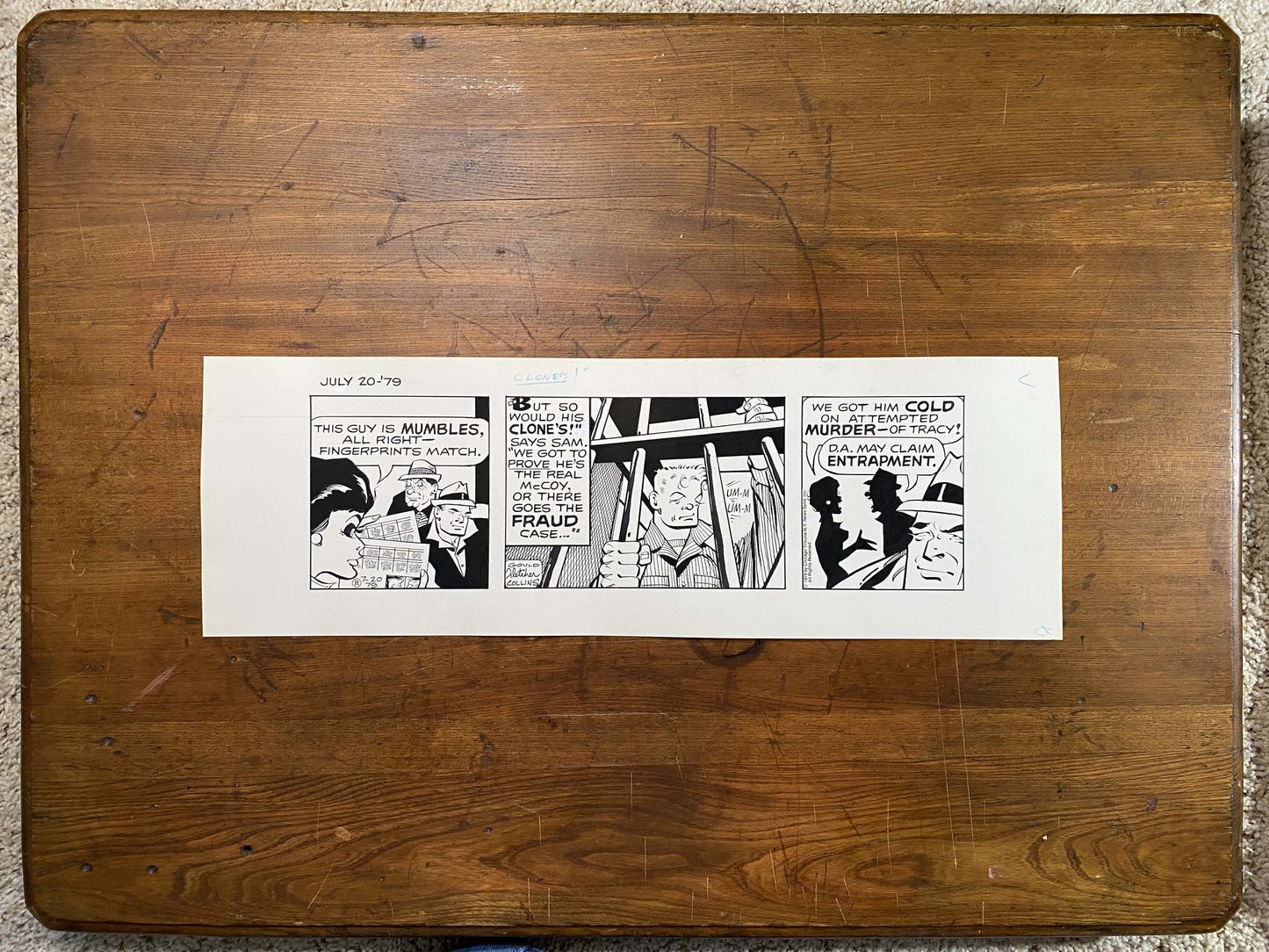 Dick Tracy Daily 7/20/79 Original Art Illustration | Fletcher Studio