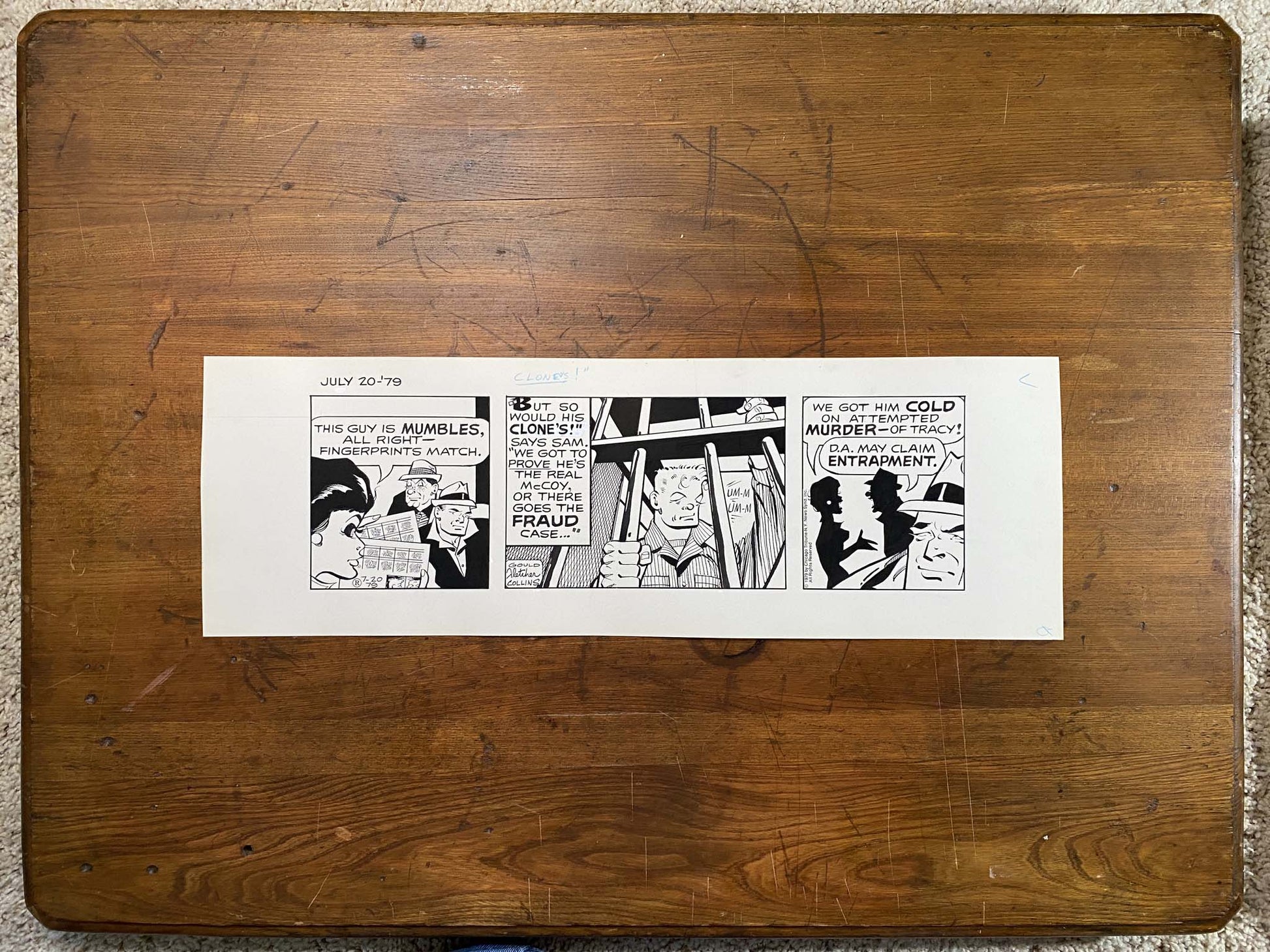 Dick Tracy Daily 7/20/79 Original Art Illustration | Fletcher Studio