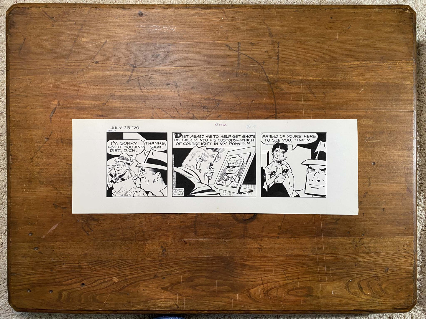 Dick Tracy Daily 7/23/79 Original Art Illustration | Fletcher Studio