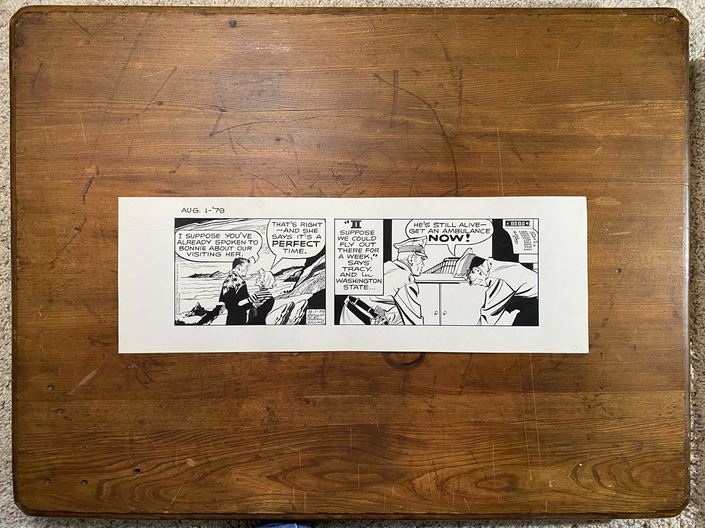 Dick Tracy Daily 8/1/79 Original Art Illustration | Fletcher Studio