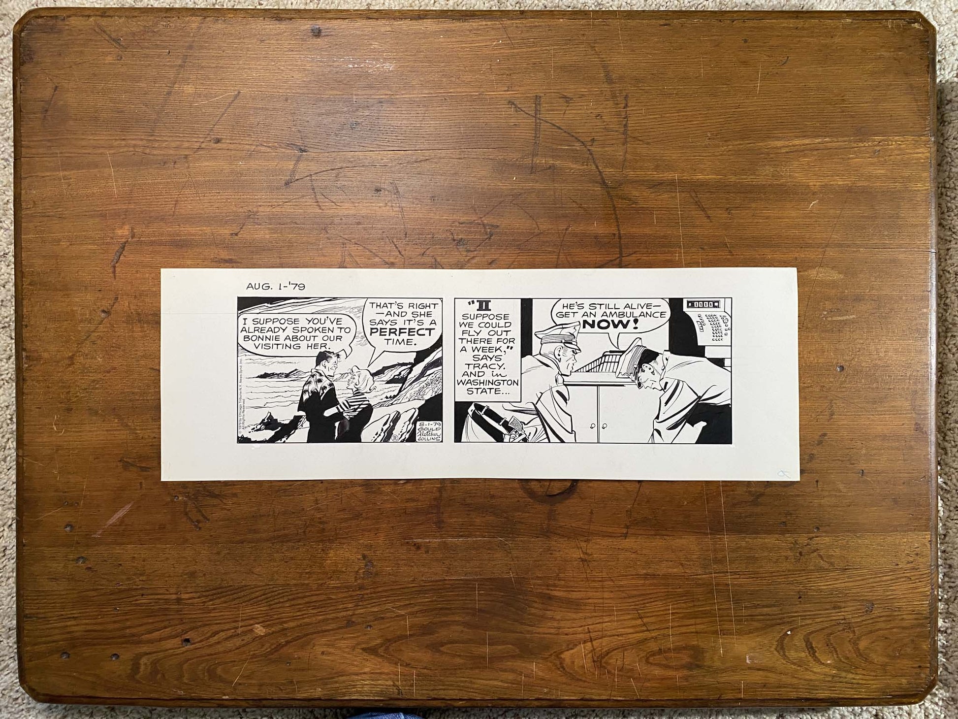 Dick Tracy Daily 8/1/79 Original Art Illustration | Fletcher Studio