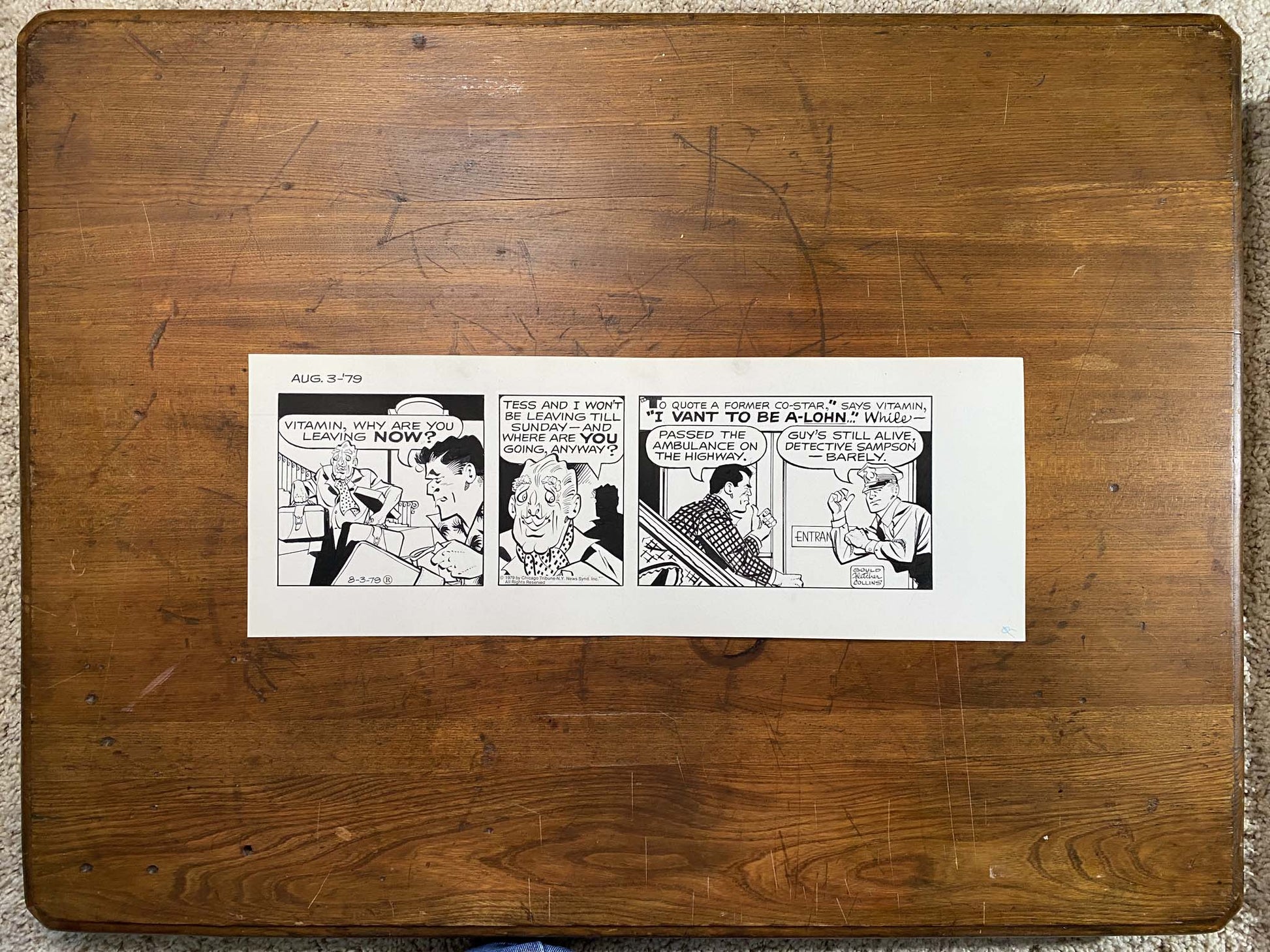 Dick Tracy Daily 8/3/79 Original Art Illustration | Fletcher Studio