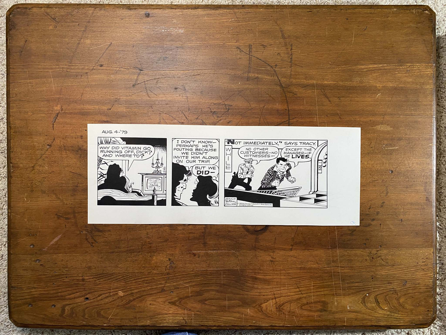 Dick Tracy Daily 8/4/79 Original Art Illustration | Fletcher Studio
