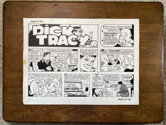 Dick Tracy Sunday 8/5/79 Original Art Illustration | Fletcher Studio