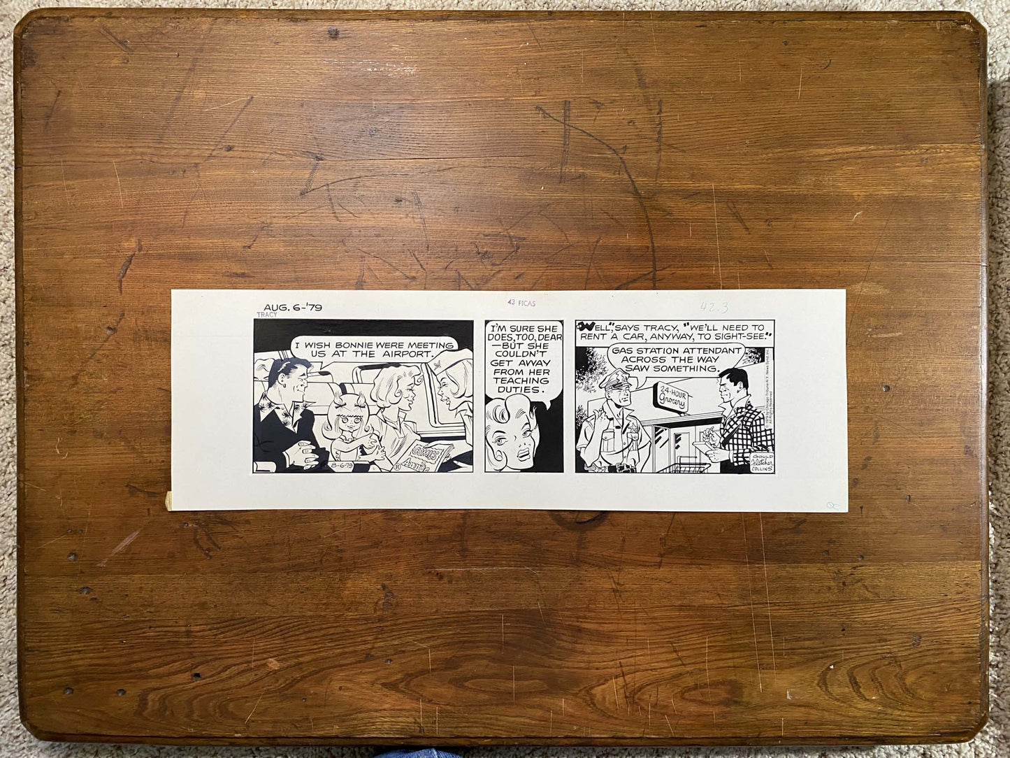 Dick Tracy Daily 8/6/79 Original Art Illustration | Fletcher Studio