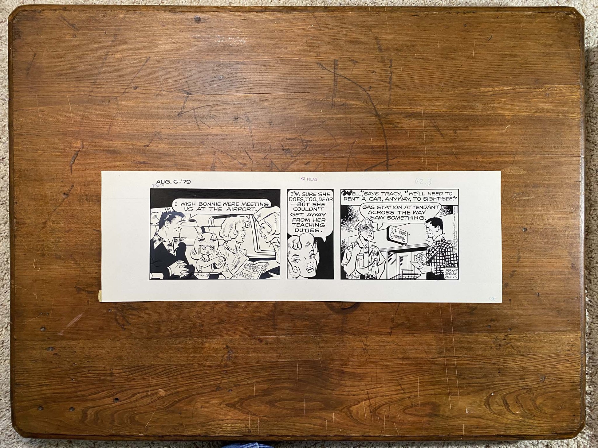 Dick Tracy Daily 8/6/79 Original Art Illustration | Fletcher Studio