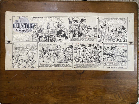The Old Glory Story: History of the American Flag 3/6/55 Original Art Illustration | Fletcher Studio