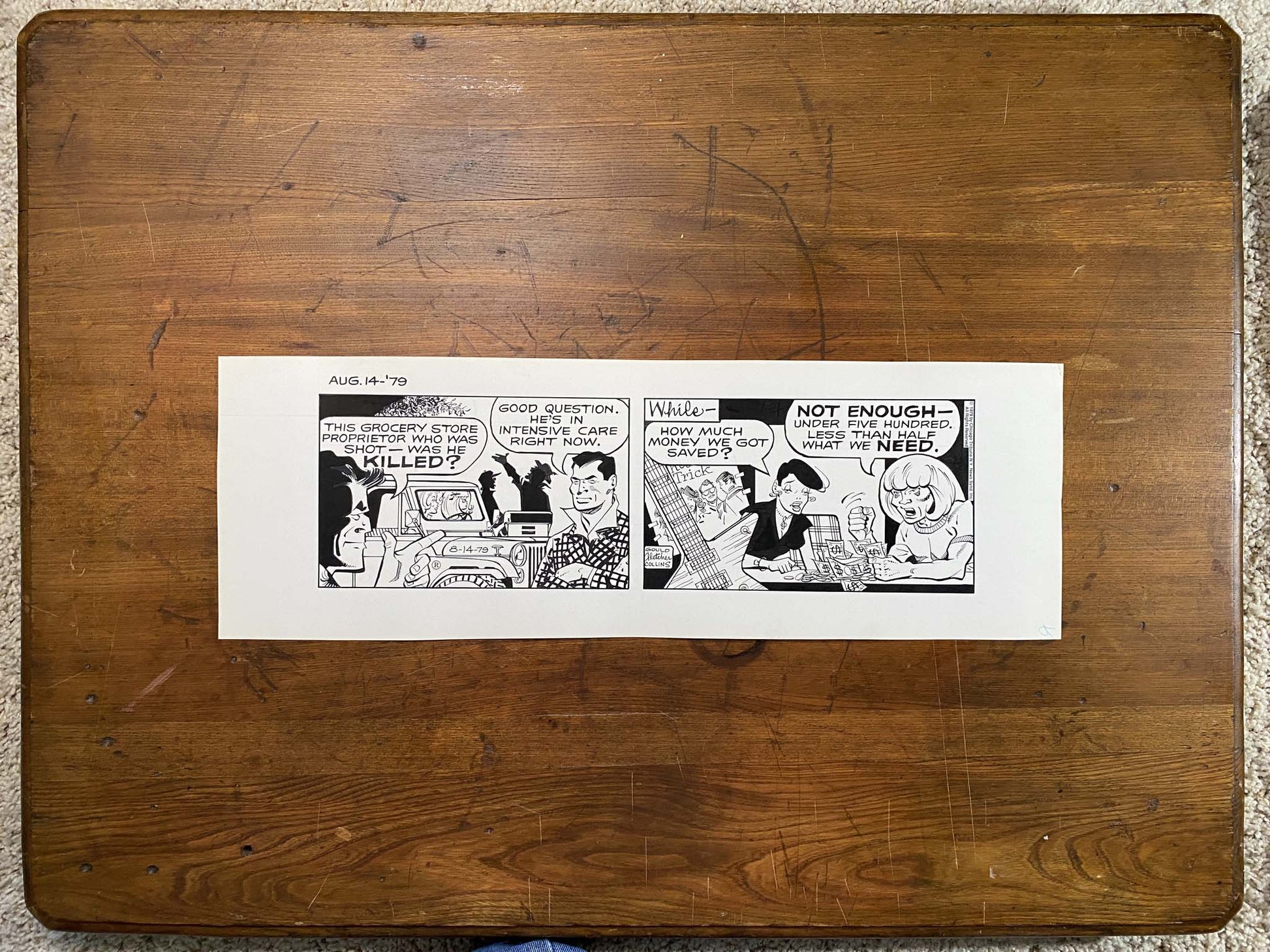 Dick Tracy Daily 8/14/79 Original Art Illustration | Fletcher Studio