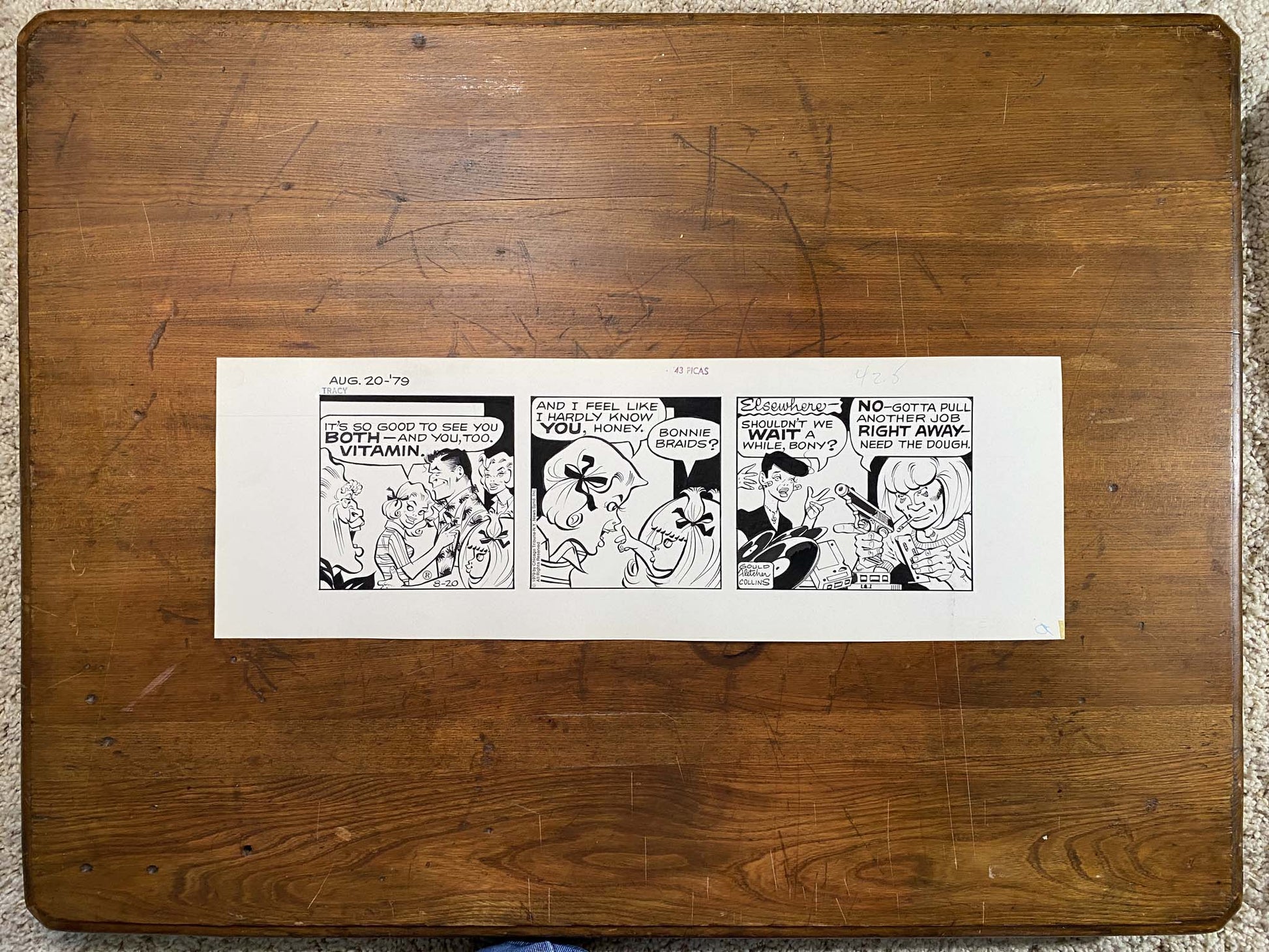 Dick Tracy Daily 8/20/79 Original Art Illustration | Fletcher Studio