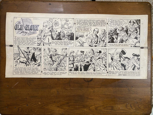 The Old Glory Story: History of the American Flag 3/13/55 Original Art Illustration | Fletcher Studio