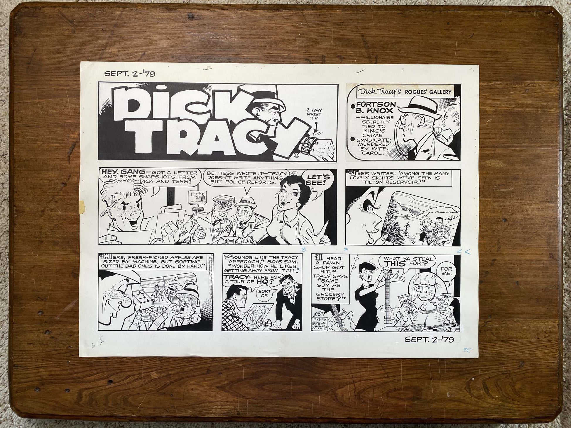 Dick Tracy Sunday 9/2/79 Original Art Illustration | Fletcher Studio