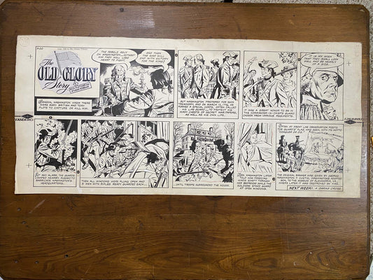 The Old Glory Story: History of the American Flag 3/20/55 Original Art Illustration | Fletcher Studio