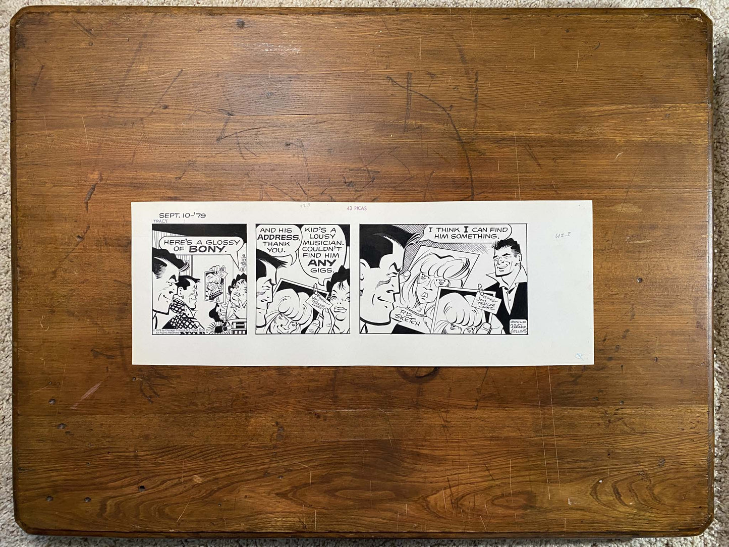 Dick Tracy Daily 9/10/79 Original Art Illustration | Fletcher Studio