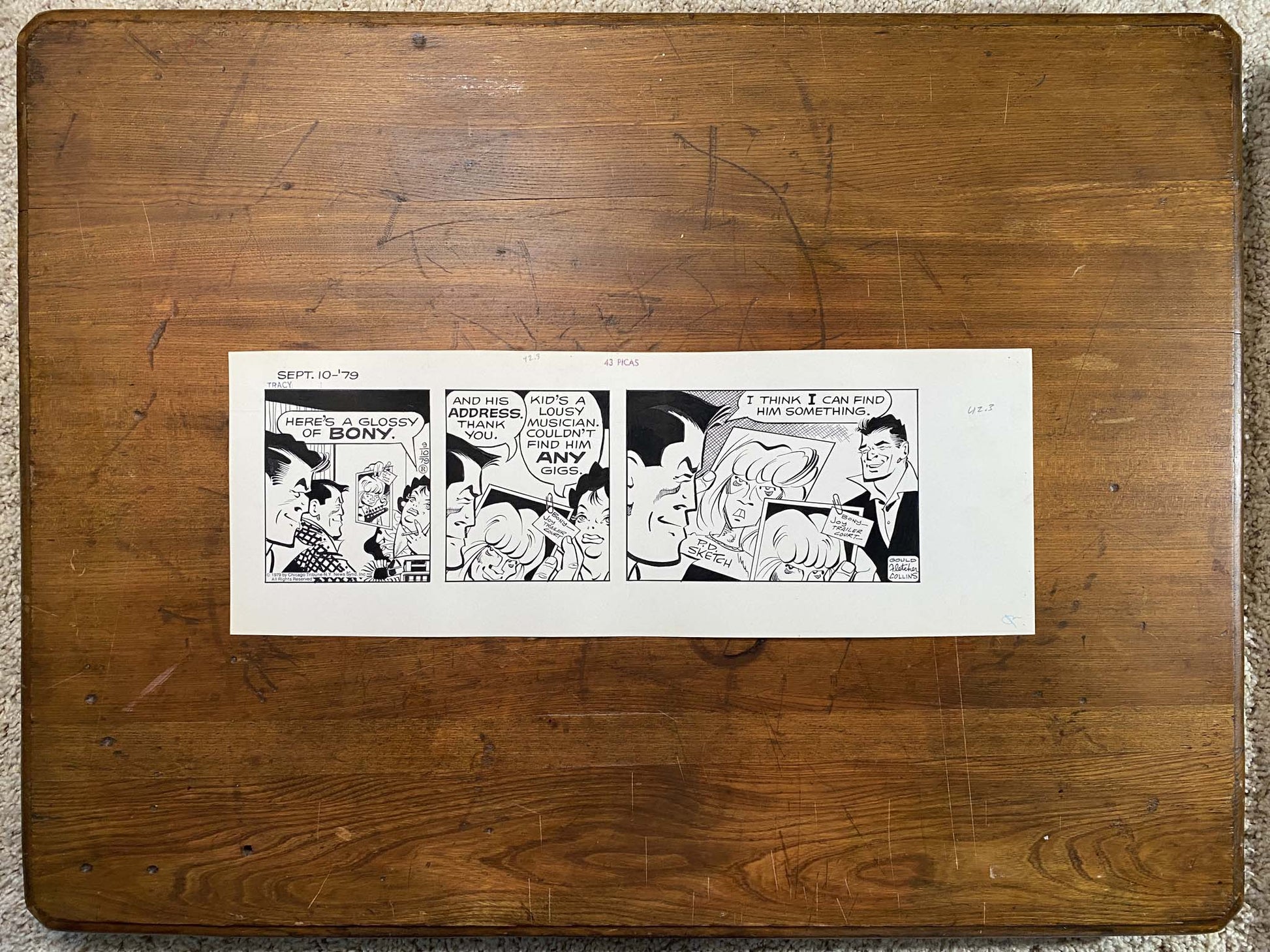 Dick Tracy Daily 9/10/79 Original Art Illustration | Fletcher Studio
