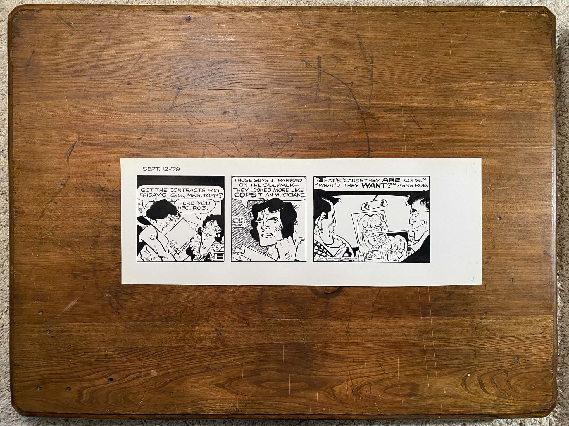 Dick Tracy Daily 9/12/79 Original Art Illustration | Fletcher Studio