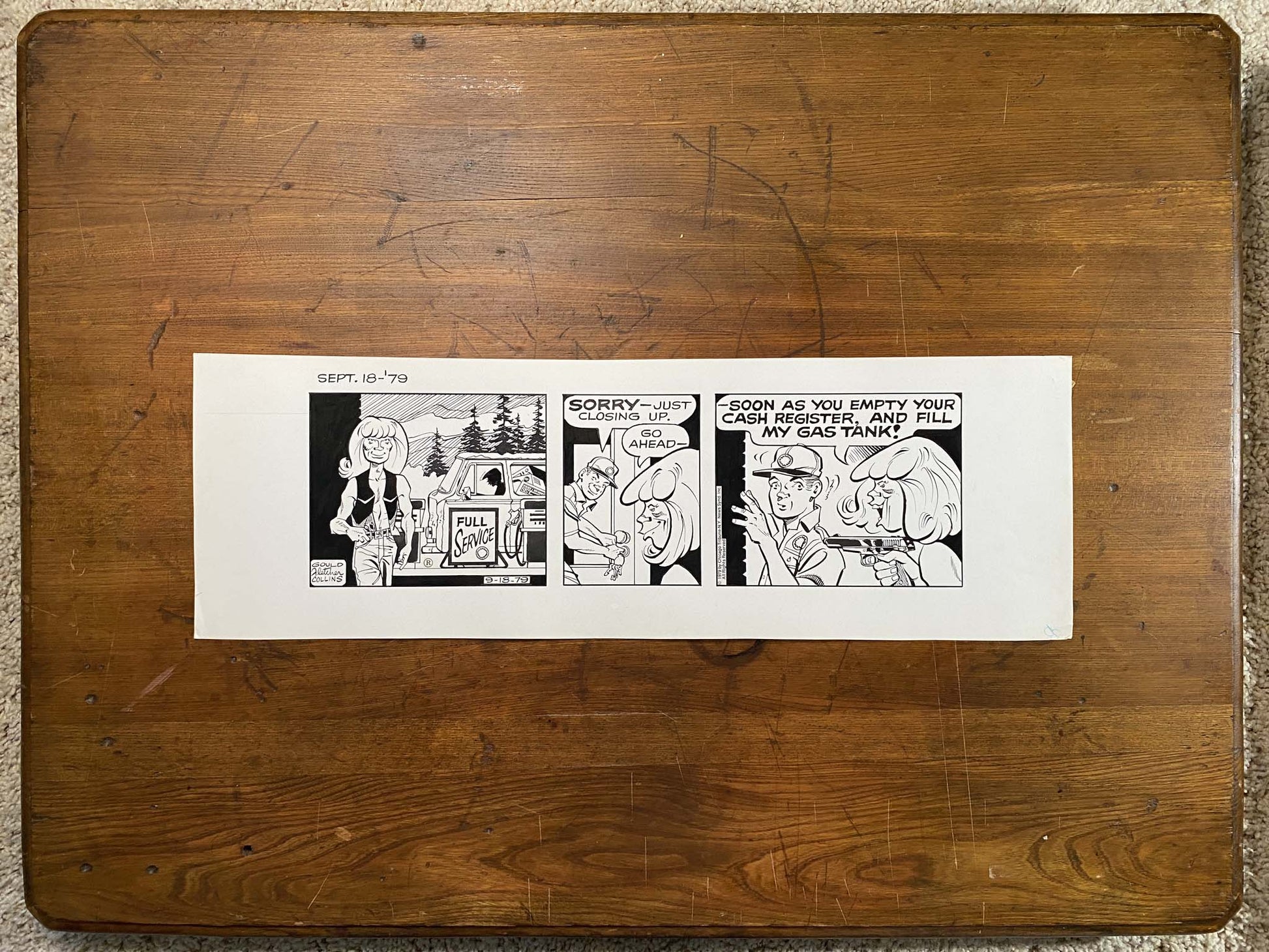 Dick Tracy Daily 9/18/79 Original Art Illustration | Fletcher Studio
