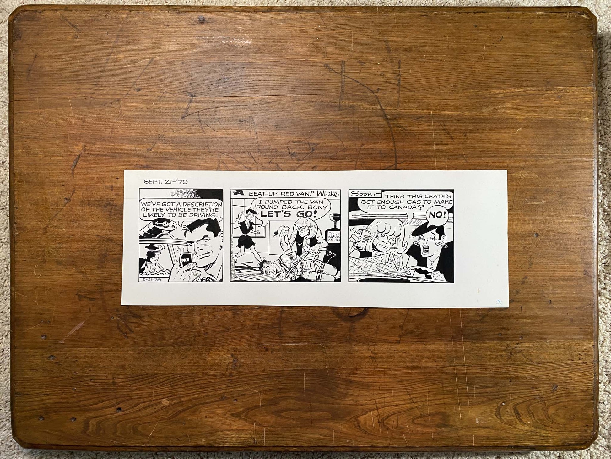 Dick Tracy Daily 9/21/79 Original Art Illustration | Fletcher Studio