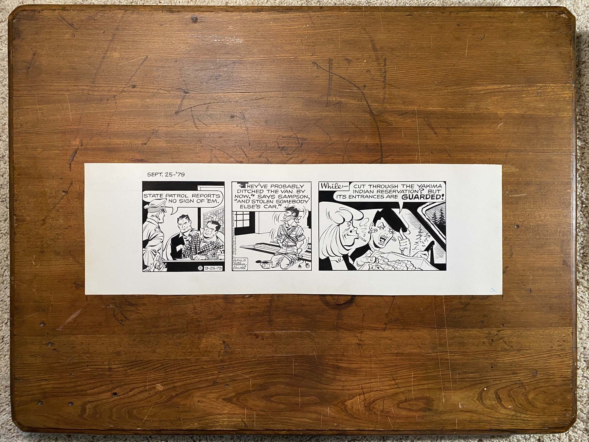 Dick Tracy Daily 9/25/79 Original Art Illustration | Fletcher Studio