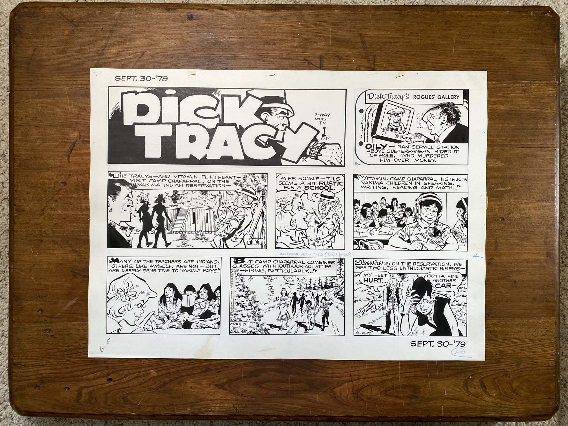 Dick Tracy Sunday 9/30/79 Original Art Illustration | Fletcher Studio