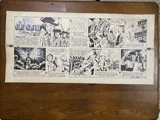 The Old Glory Story: History of the American Flag 4/3/55 Original Art Illustration | Fletcher Studio