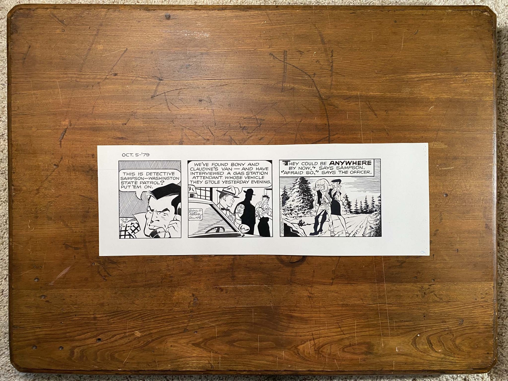 Dick Tracy Daily 10/5/79 Original Art Illustration | Fletcher Studio